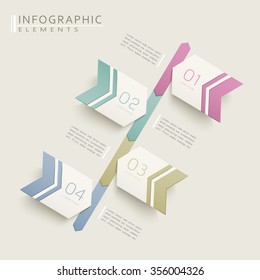 simplicity infographic design with arrow label elements