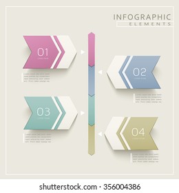 simplicity infographic design with arrow label elements