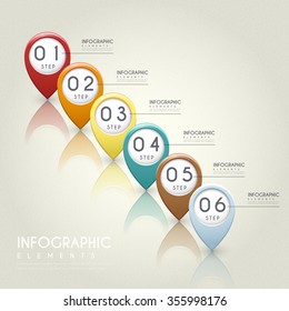 simplicity infographic design with colorful marks elements