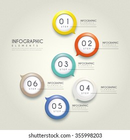 simplicity infographic design with speech bubble elements