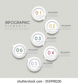 simplicity infographic design with speech bubble elements