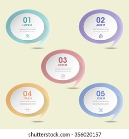 simplicity infographic design with speech bubble elements