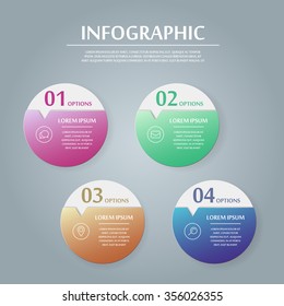 simplicity infographic design with speech bubble elements