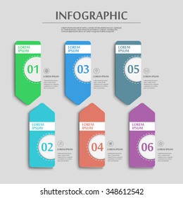simplicity infographic template design with banner options