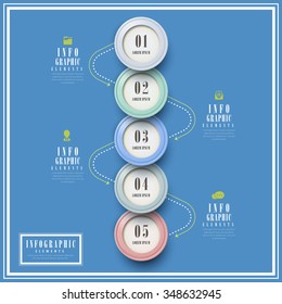 simplicity infographic template design with circular elements