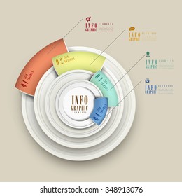 simplicity infographic template design with circular elements