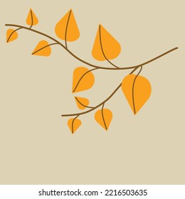 Simplicity ivy drawing flat design. Vector illustration.