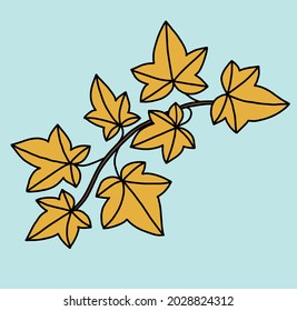 Simplicity ivy freehand drawing flat design. Vector illustration.