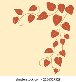 Simplicity ivy freehand drawing flat design. Vector illustration.