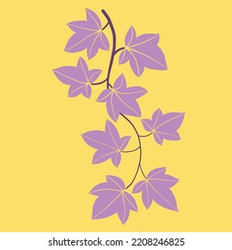 Simplicity ivy freehand drawing flat design. Vector illustration.