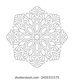 Simplicity Manifestation Mandala Coloring Book Page for kdp Book Interior. Peaceful Petals, Ability to Relax, Brain Experiences, Harmonious Haven, Peaceful Portraits, Blossoming Beauty mandala design.