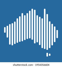 Simplicity modern abstract geometry Austalia map. Vector illustration.