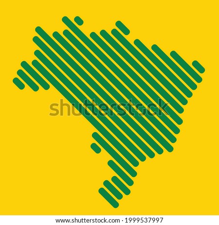 Simplicity modern abstract geometry Brazil map. Vector illustration.