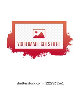 Simplicity photo frame rectangle geometric shape with grunge style. mixed styles. Grunge poster. wall poster. vector illustration.