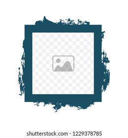 Simplicity photo frame square geometric shape with grunge style. mixed styles. Grunge poster. wall poster. vector illustration.