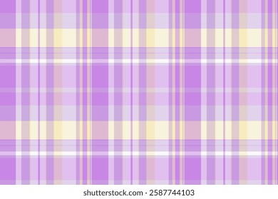 Simplicity plaid vector pattern, elegant background seamless check. Idea textile fabric tartan texture in light and violet colors palette.