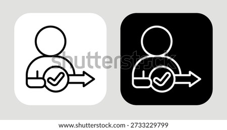 Simplicity Preference Icon In Black and White Line Style
