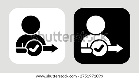 Simplicity Preference Icon In Black and White Glyph Style