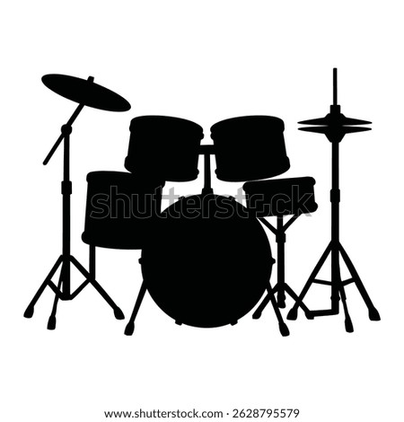 Simplicity in Rhythm Drum Set Simplicity in Rhythm Drum Set. musical instrument vector illustration