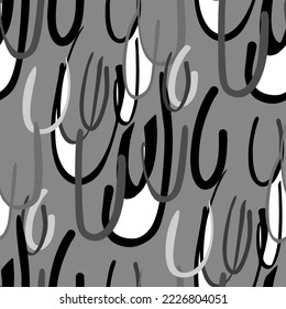 Simplicity Seamless Pattern on Grey Background.