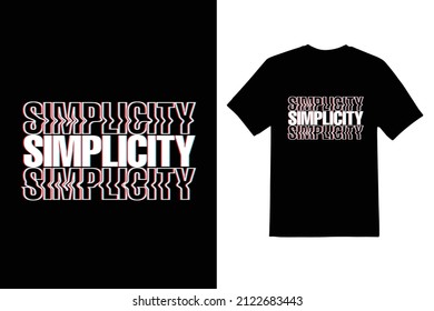 simplicity typeface vector t shirt design 