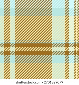 Padrão de verificação do vetor de simplicidade, textura de tartan de fundo da escócia. Tecido de tecido revestido elegante sem costura na paleta de cores claras e âmbar.