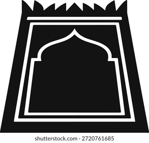 Eine vereinfachte Schwarz-Weiß-Illustration einer islamischen Architekturtür