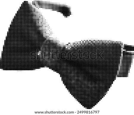 Simplified bowtie form, displayed in monochrome gradient.