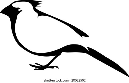 The simplified contour of a bird.