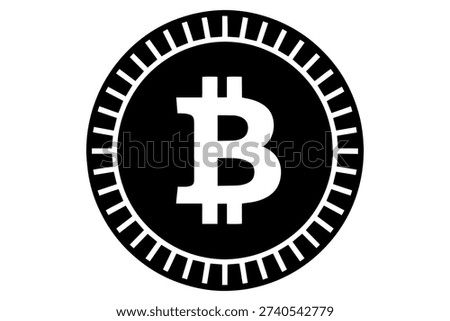 simplified digital representation of the bitcoin cryptocurrency
