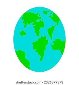 simplified earth globe vector. Art Ilustration