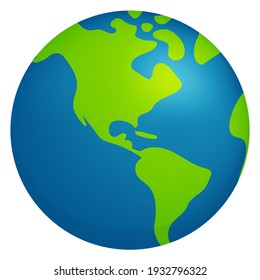 Simplified Earth Globe Vector Illustration Stock Vector (Royalty Free ...