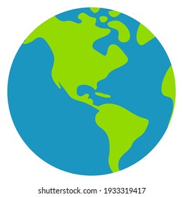Simplified earth globe vector illustration