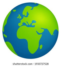 Simplified earth globe vector illustration