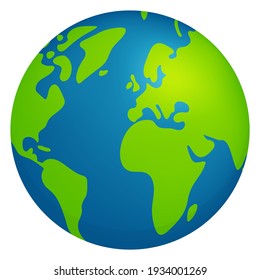 Simplified earth globe vector illustration