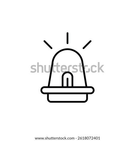 Simplified Emergency Beacon Icon Illustrating Immediate Assistance and Security