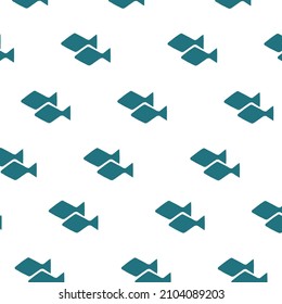 Simplified fish silhouette vector background