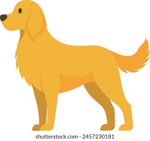 Vereinfachte flache Illustration Bild von Golden Retriever