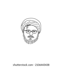 Simplified Form Of A Mullah Wearing An Imam