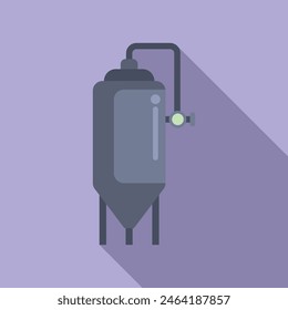 Representación gráfica simplificada de un fermentador utilizado en procesos químicos o farmacéuticos