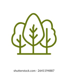 Simplified green grove icon illustration. Icon symbol illustration