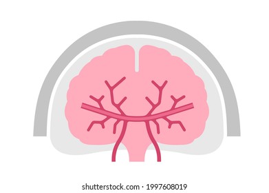 Simplified human brain  vector illustration