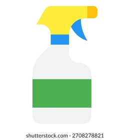 Simplified icon of a cleaning spray bottle suitable for cleaning services and maintenance visuals.
