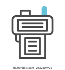 Vereinfachtes Icon des Handheld-Transceivers für sichere und effektive Kommunikation