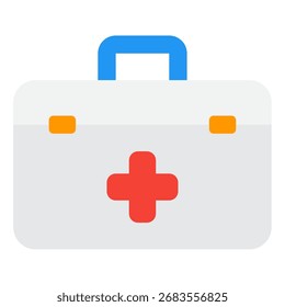 Icono simplificado que representa un kit médico, ideal para aplicaciones y Sitios web de salud, emergencia o seguridad.