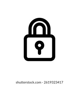 A simplified icon representing security and privacy for technology and finance use.