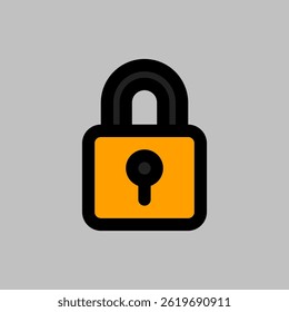 A simplified icon representing security and privacy for technology and finance use.