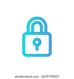 A simplified icon representing security and privacy for technology and finance use.