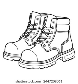 Ilustración simplificada de botas en formato Vector, versátil para varios proyectos.