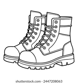 Ilustración simplificada de botas en formato Vector, versátil para varios proyectos.